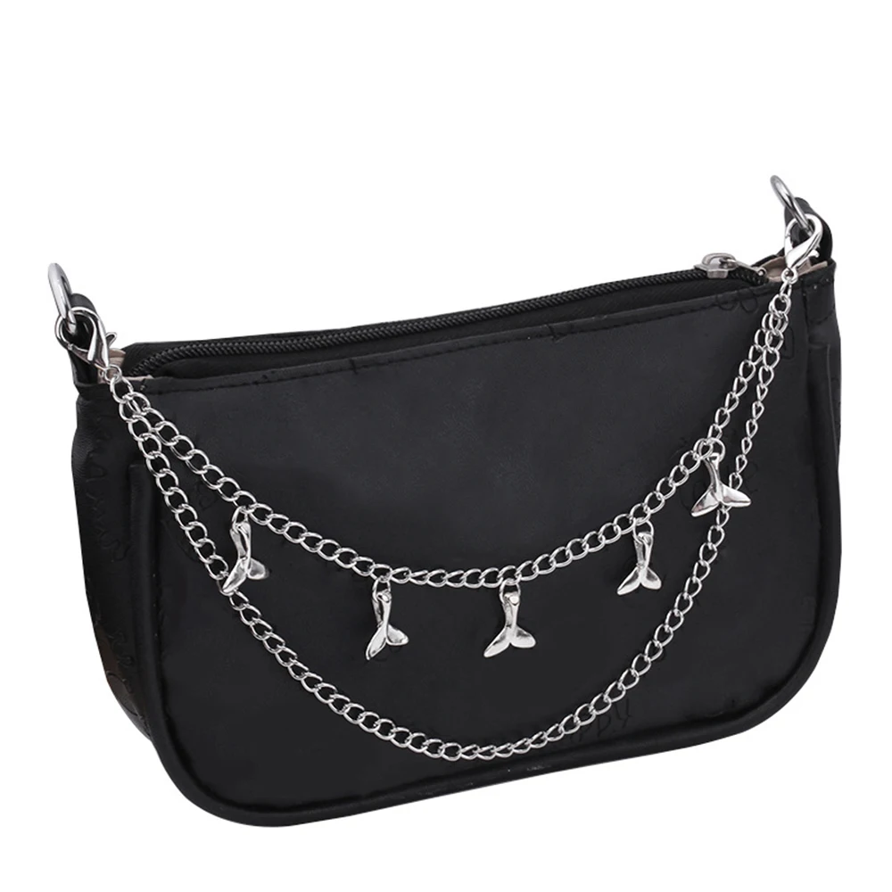 Alça de corrente de metal multicamadas para bolsas crossbody alças diy personalidade borboleta coração estrela pingente bolsa de ombro alças de corrente