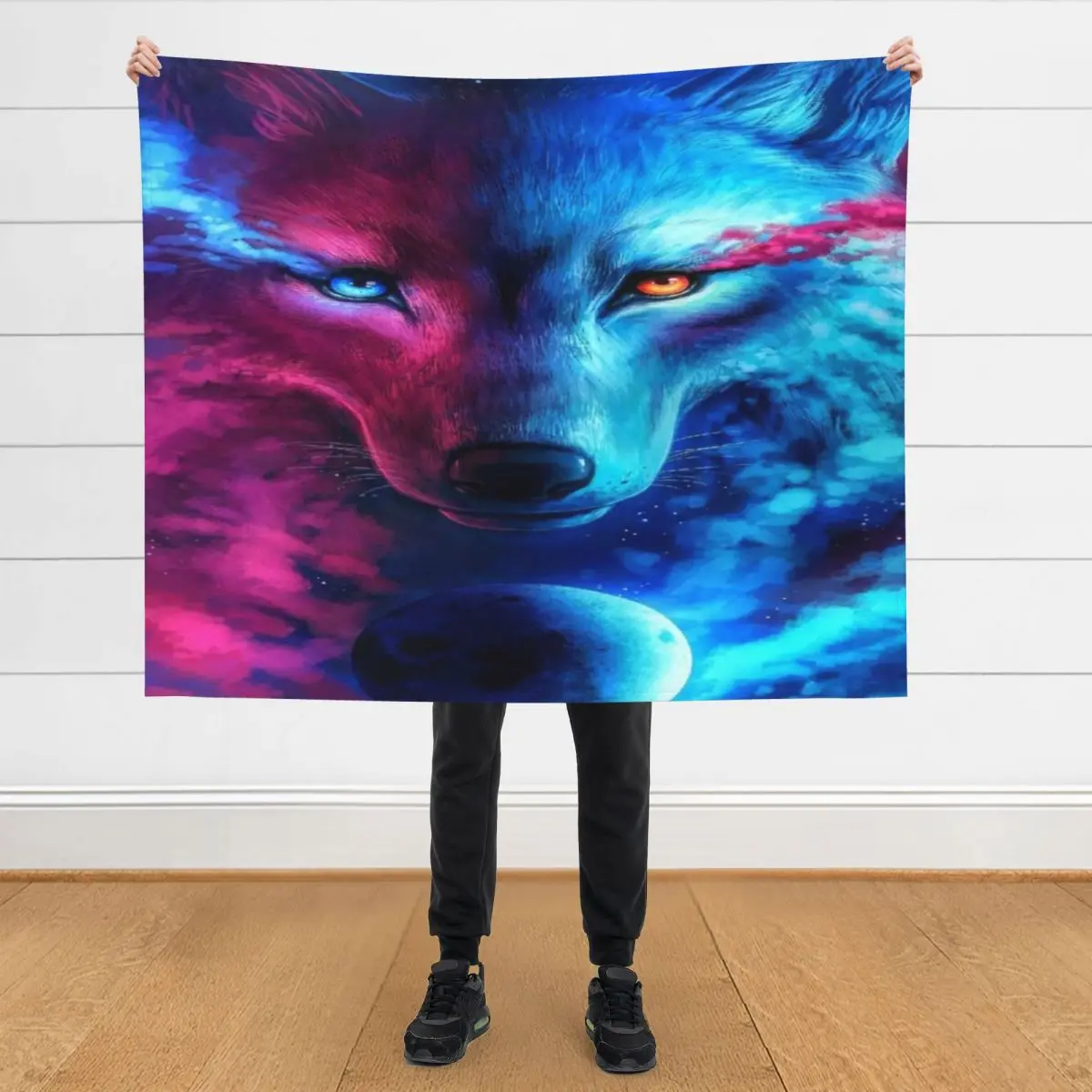 

Wolf different eye color Throw Blanket heavy to sleep funny gift Sofa Blankets