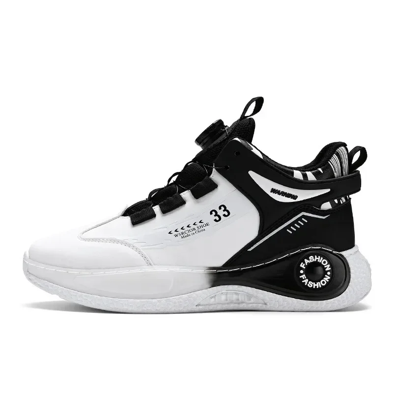 Mens Sneakers with Rotating Buckle Comfy Non Slip Lace up Durable Shoes for Mens Outdoor Activities image 6