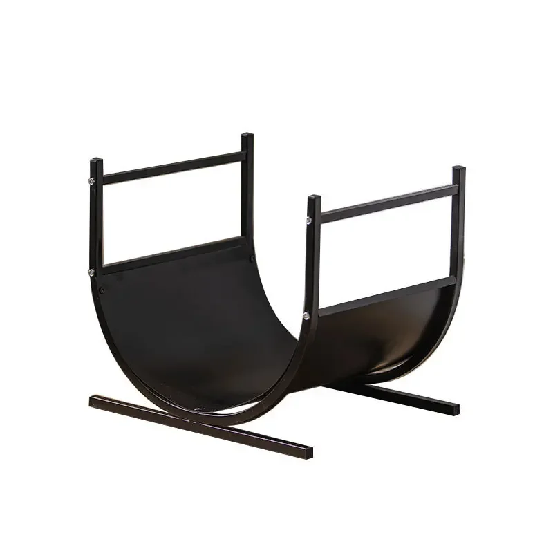Firewood rack Indoor wood stacking rack Home fireplace storage bracket Simple firewood rack