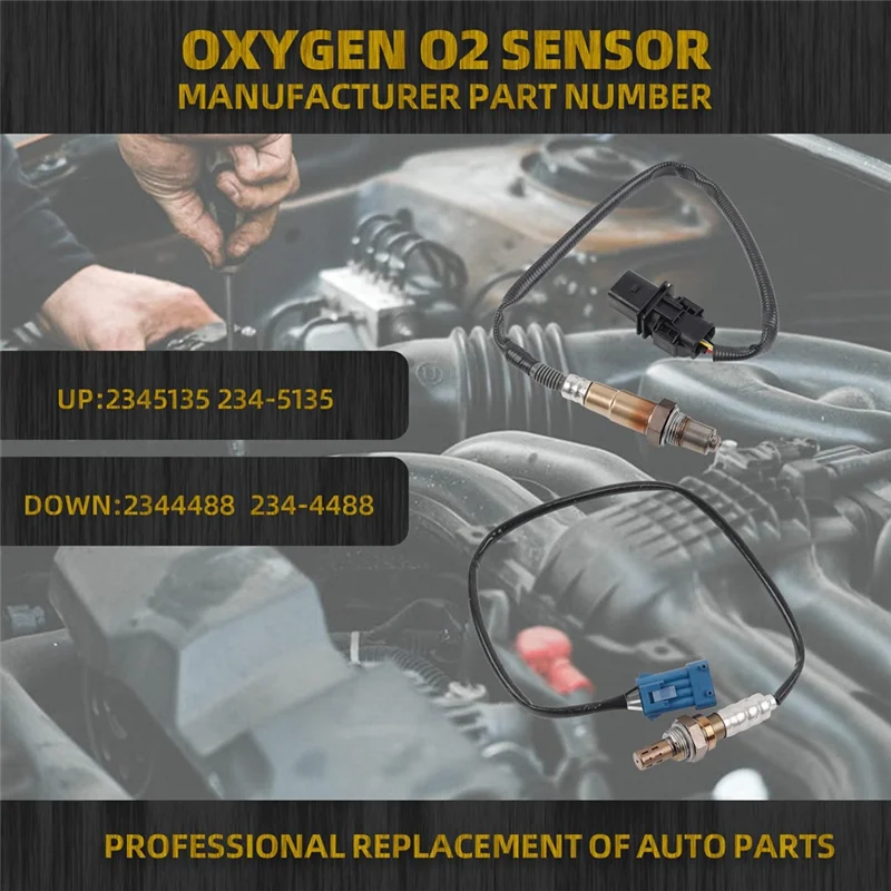 Krachtige O2 Zuurstofsensor 234-5135 234-4488 Voor Mini Cooper 2007-2010 1.6L Upstream & Downstream Zuurstofsensor Set