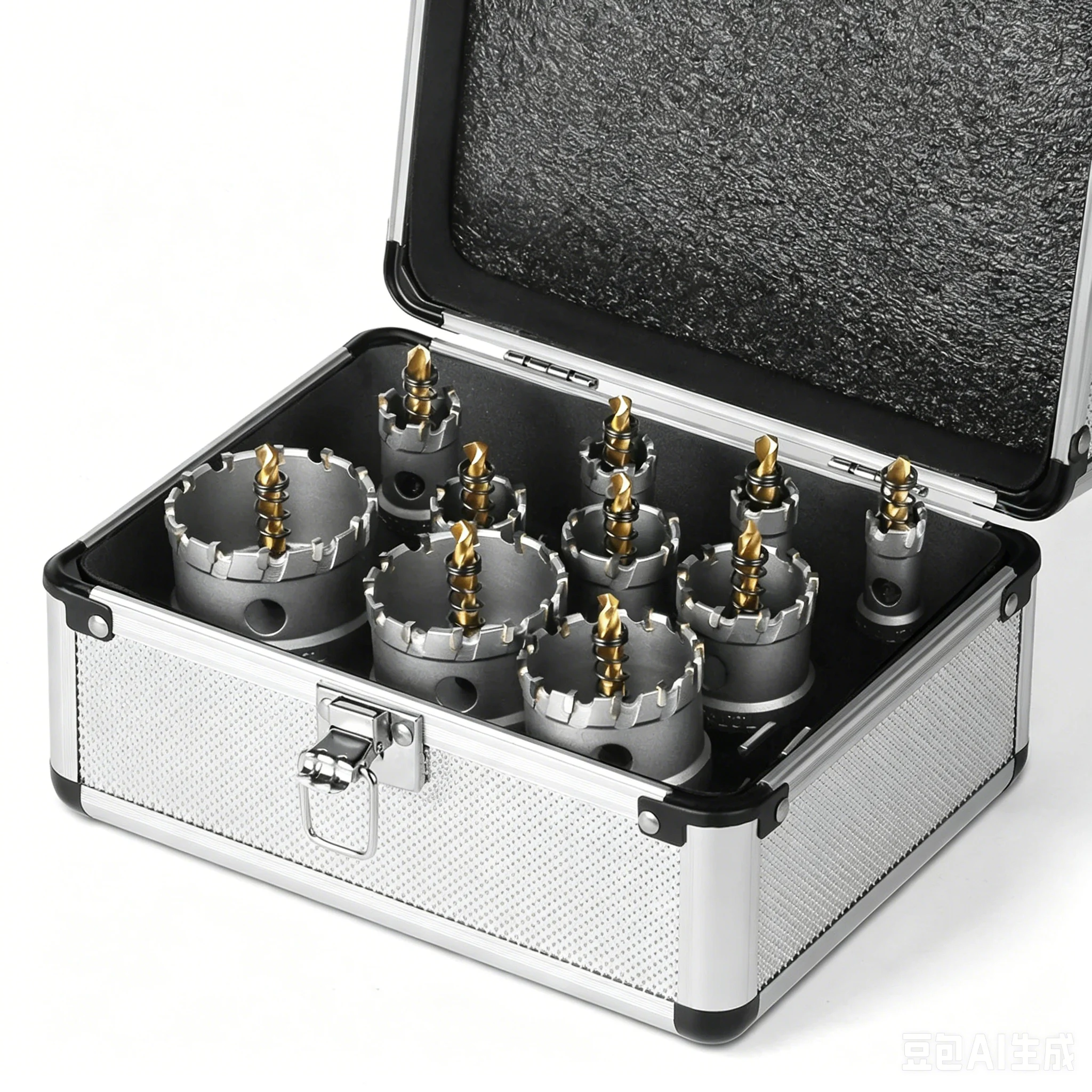 10pc 5ACarbide Tip  Drill Bit Hole Saw 16,18,20,22,25,30,35,40,50,53mm Drill Bit Set Hole Saw Cutter For Stainless Steel