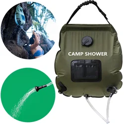 Lohascamping 20L Camping Shower Bag Ultralekkie torby na wodę PVC składane przenośne słoneczne Outdoor Pop Up Beach z termometrem