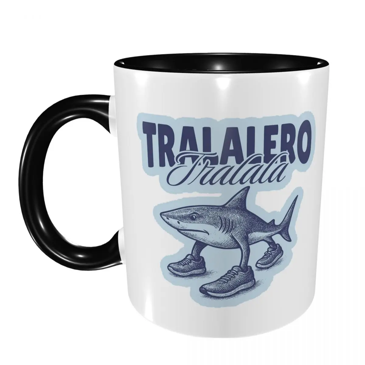 Tralalero Tralala Shark Italian Brainrot Mug Funny Ceramic Coffee Cups Tea Mugs Milk Cup Drinkware Gift for Friends