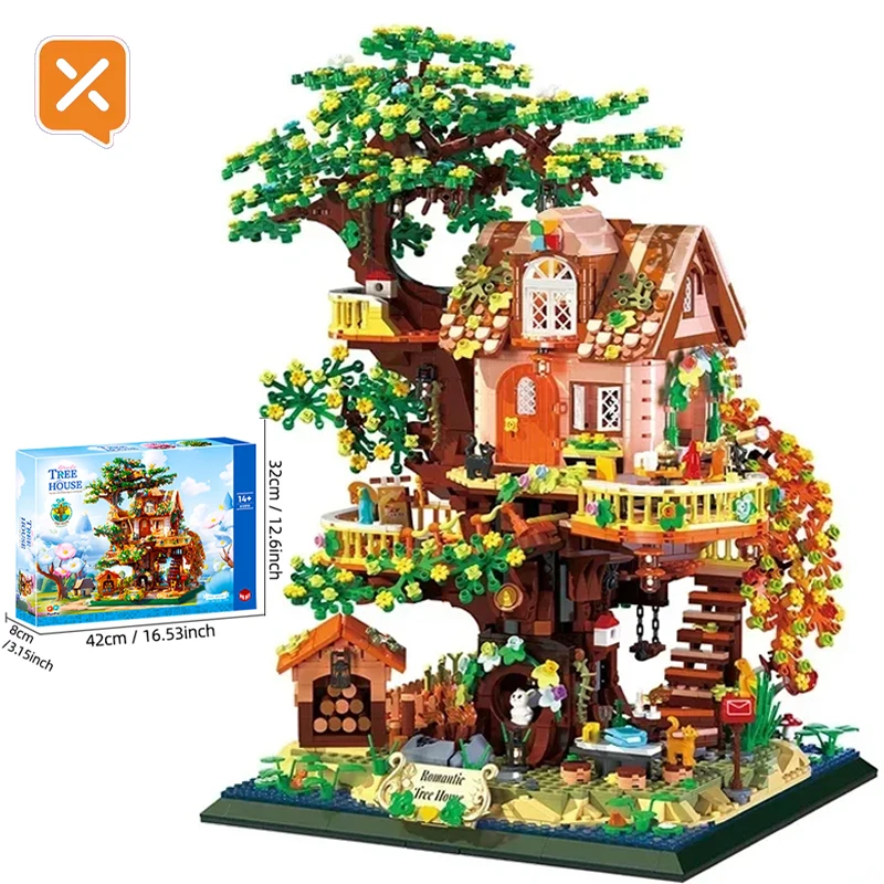 Weihnachten Baum Haus Mini Bausteine Set Kreative Festival Dekoration Ziegel DIY Kit Spielzeug Jungen Kinder Frohe Weihnachten Geschenke