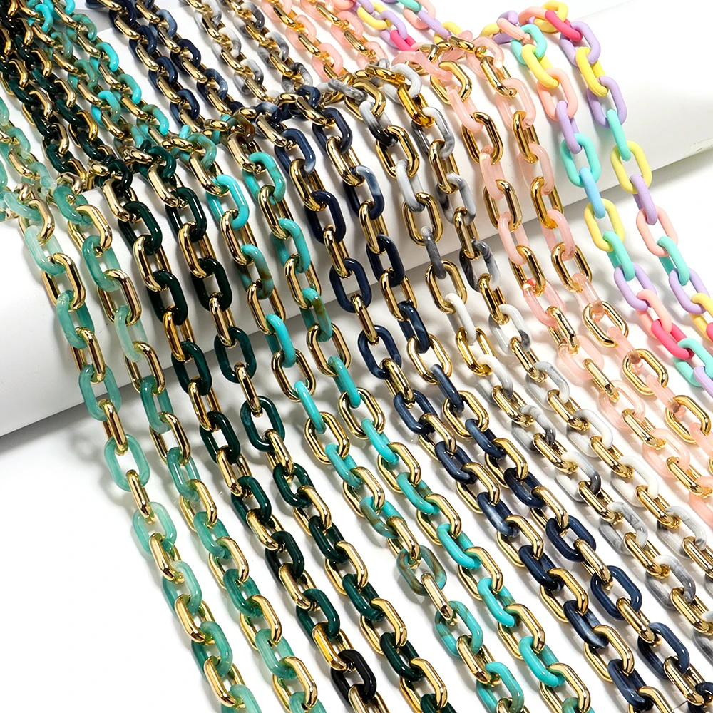 1 Meter Color Acrylic Glasses Chains Removable Gold Color Sunglass Masks Lanyard Link Chain Hold Jewelry Cord Strap Wholesale