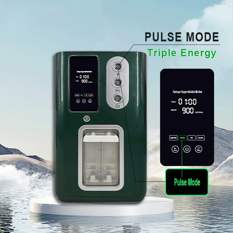 Professional household 99.99% molecular hydrogen inhaler SPE PEM technology 3000 ml water tank 1-6 hours operation