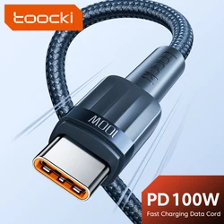 Toocki PD 100W USB C To USB C Cable 5A Fast Charging Charger Cord For Macbook iPad Samsung Xiaomi Poco Fast Charge Type C Cable