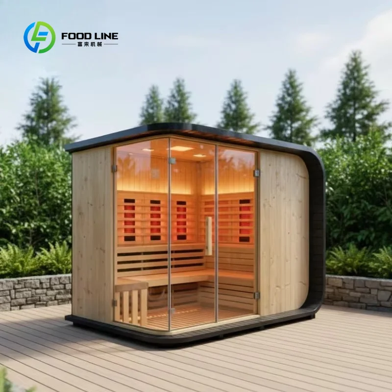 Customized Outdoor Sauna Room 4-5 Persons Wood Sauna Room for Wellness Outdoor Sauna Cabin