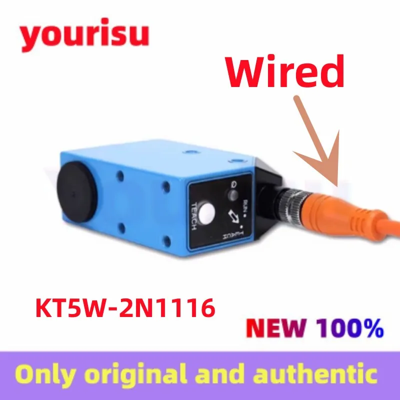 1Pcs/Lot KT5W-2N1116 Color standard sensor electric eye detection NPN mark chasing PNP bias correction sensor 2P1116