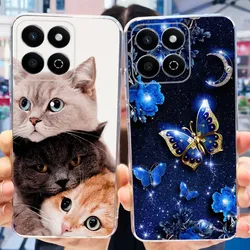 For Honor X7C 5G Case ALT-NX1 Cute Cat Butterfly Painted Cover Soft Silicone Phone Case For Honor X7c HonorX7c 4G ALT-LX2 Fundas