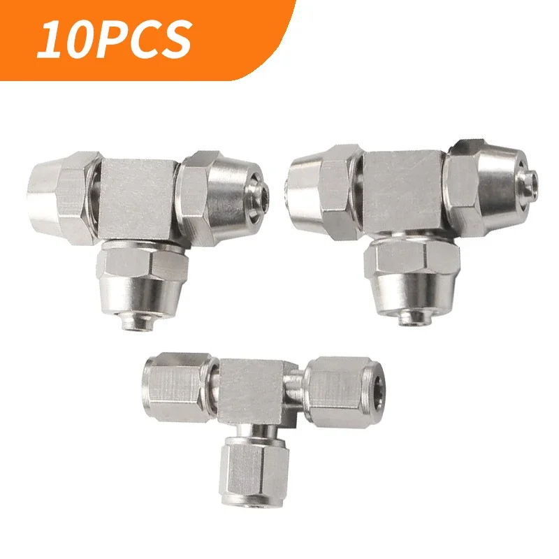 10PCS/LOT KL-PE4/6/8/10/12/14/16 Quick Twist Tee Copper Alloy High Voltage Lock fFemale Connector Pneumatic Fitting