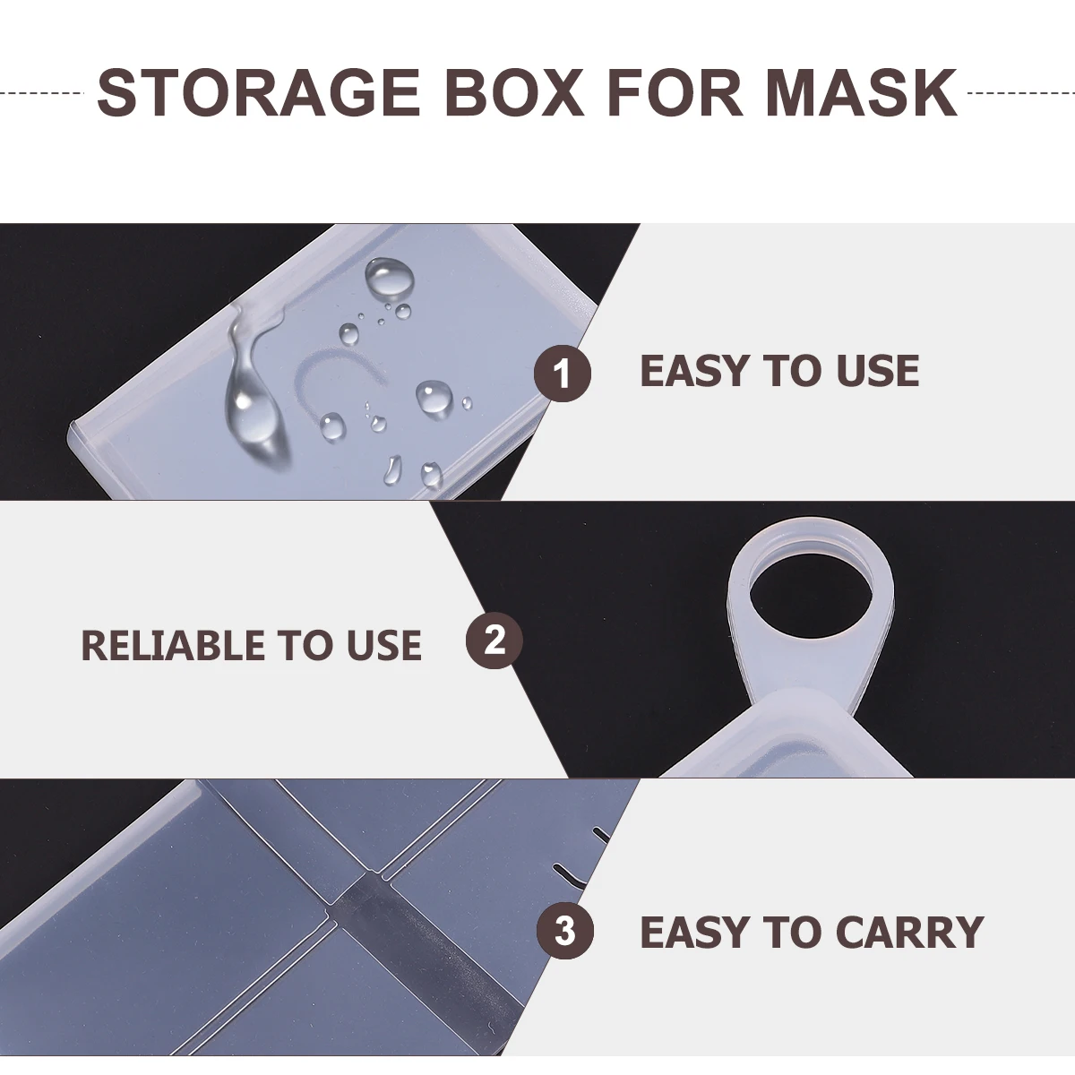 

2 шт., FoodGradeSiliconeMaskBox, компактный, прочный, портативный, плоский держатель, водонепроницаемый, безопасное решение для хранения, аксессуары для ухода за здоровьем