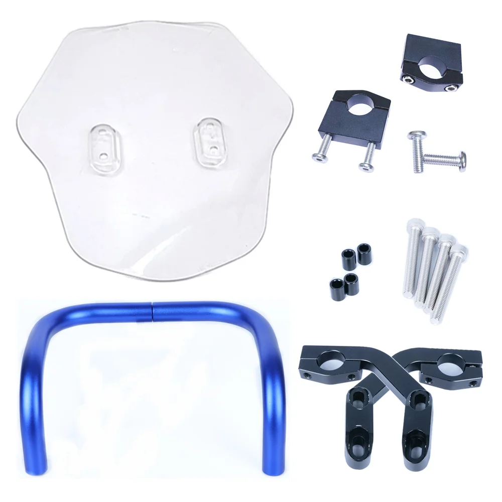 22/25/28mm Handlebar Windscreen Motorcycle Windshield Wind Deflector Heightening Wind Screen Accessories For Honda CT125