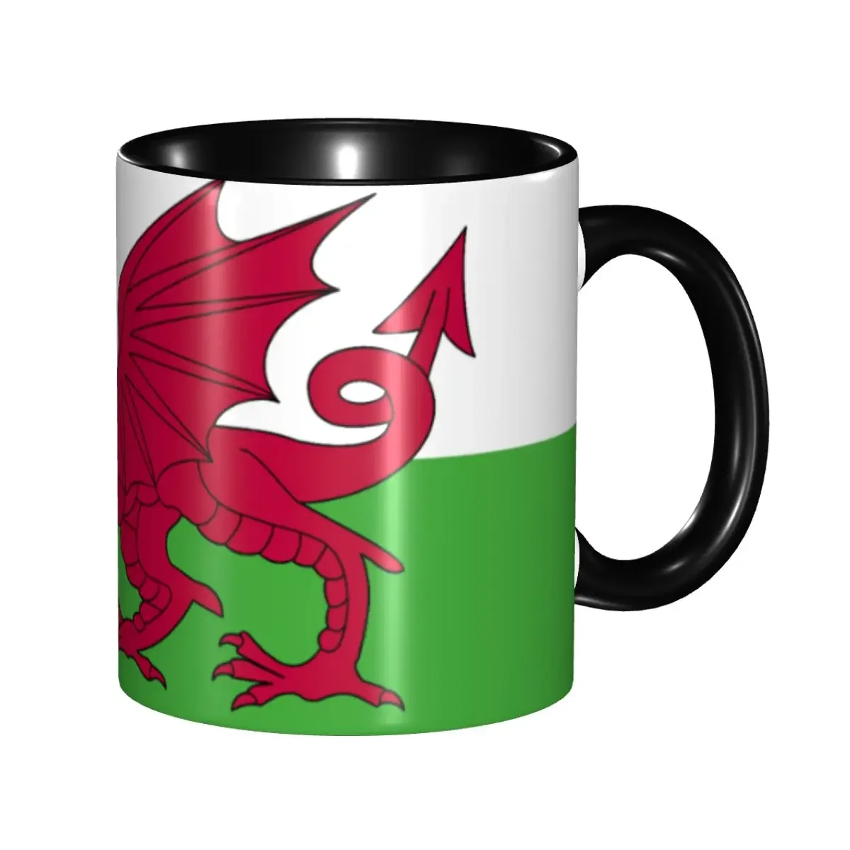 Flag Of Wales Coffee Mugs DIY Customized Welsh Dragon Ceramic Milk Tea Mug Cup