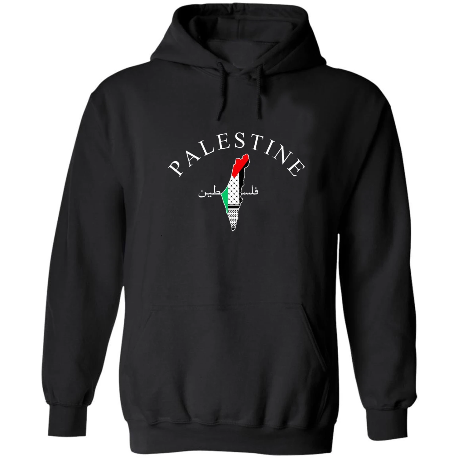 

Palestine Arabic Name Printed Palestine Map Pullover Hoodie 100% Cotton Comfortable Casual Mens Sweatshirt Fashion Streetwear