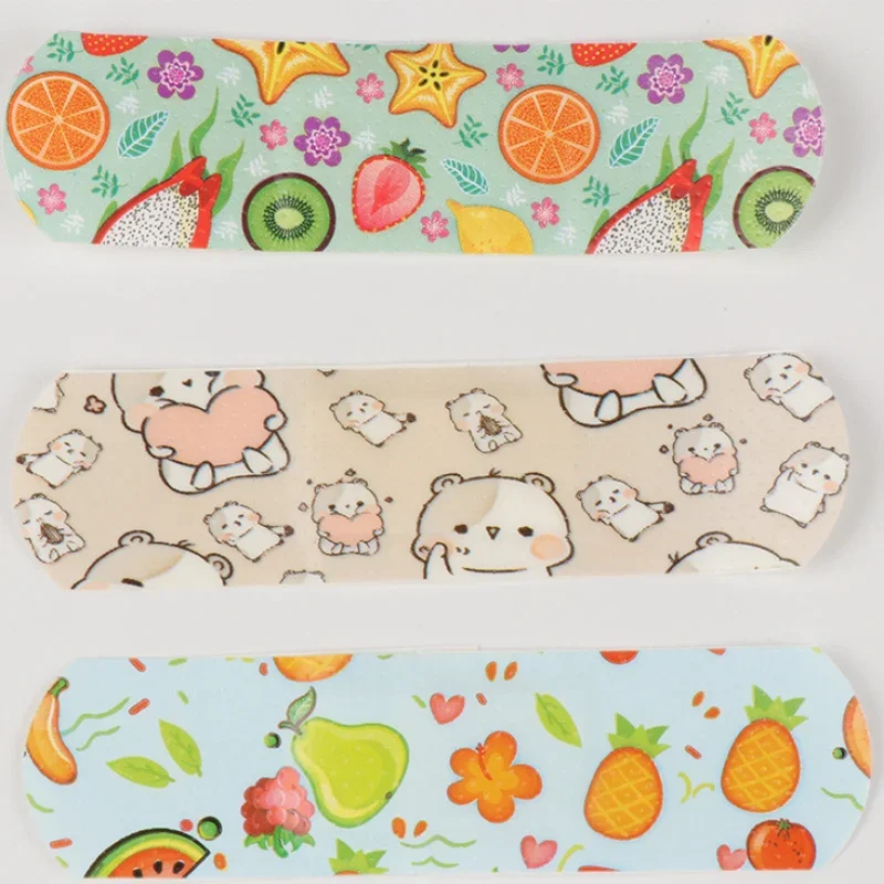 100 sztuk/zestaw Cartoon Kawaii Plaster nadruki zwierząt Plaster na rany dla dzieci dzieci paski pierwszej pomocy łaty wodoodporne bandaże