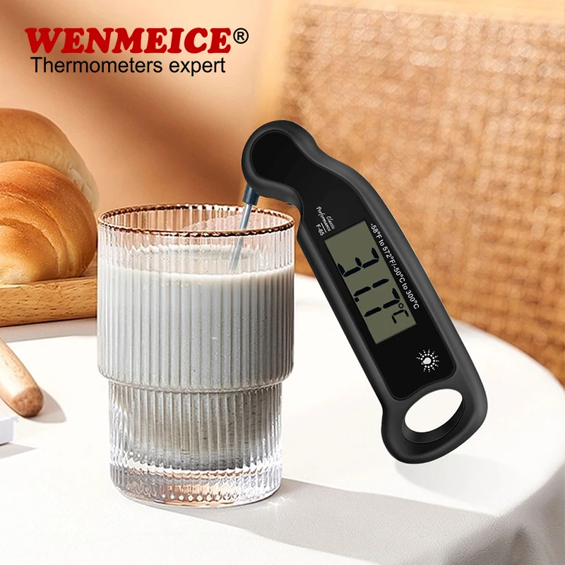 

WENMEICE Food Thermometer Kitchen Water Milk Digital Thermometer Electronic Waterproof Thermometer With Touch Screen Backlight