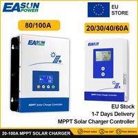 Easun Power MPPT 100A 80A 60A 40A 30A 20A Solar Charger Controller 12V 24V 36V 48V Battery Solar Panel IP21 Support Lifepo4 Li