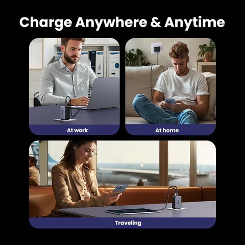 UGREEN 65 Вт GaN Зарядное устройство PPS PD 3.0 USB C Быстрое зарядное устройство Quick Charge 4.0 3.0 Для Macbook Ноутбук Планшет iPhone 17 15 15 Pro Samsung