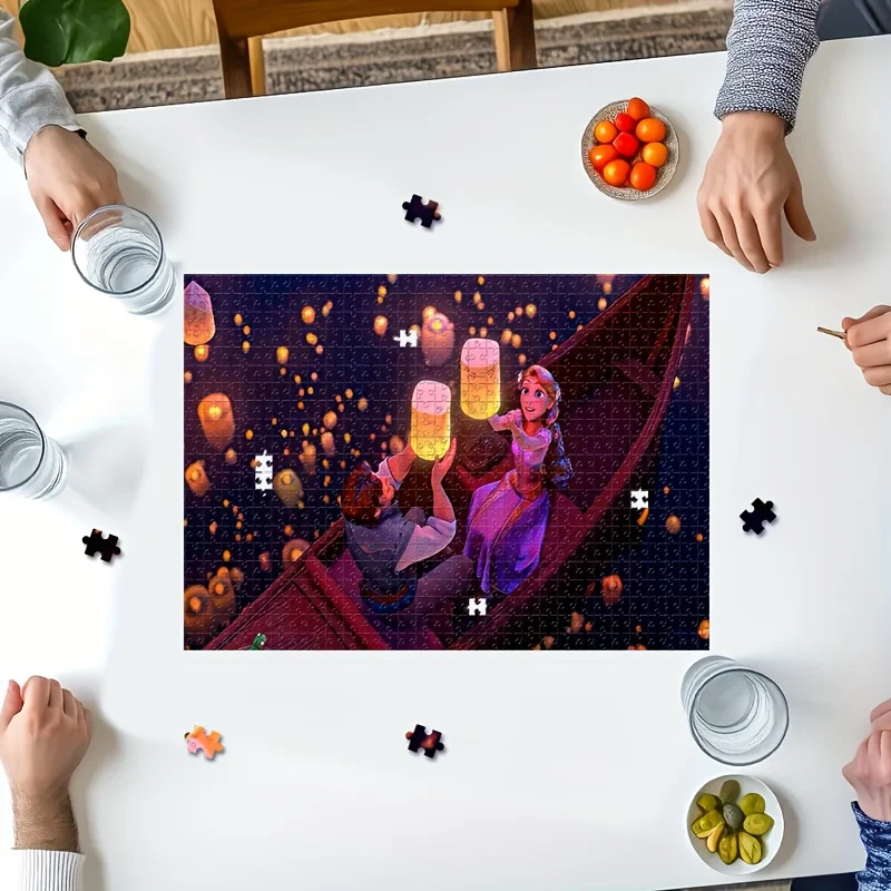 1000ピース パズル 漫画キャラクター ラプンツェルとラプンツェルのランタン 壁掛けパズル 大人向けゲーム ギフト 家族向けインタラクティブゲーム ハル