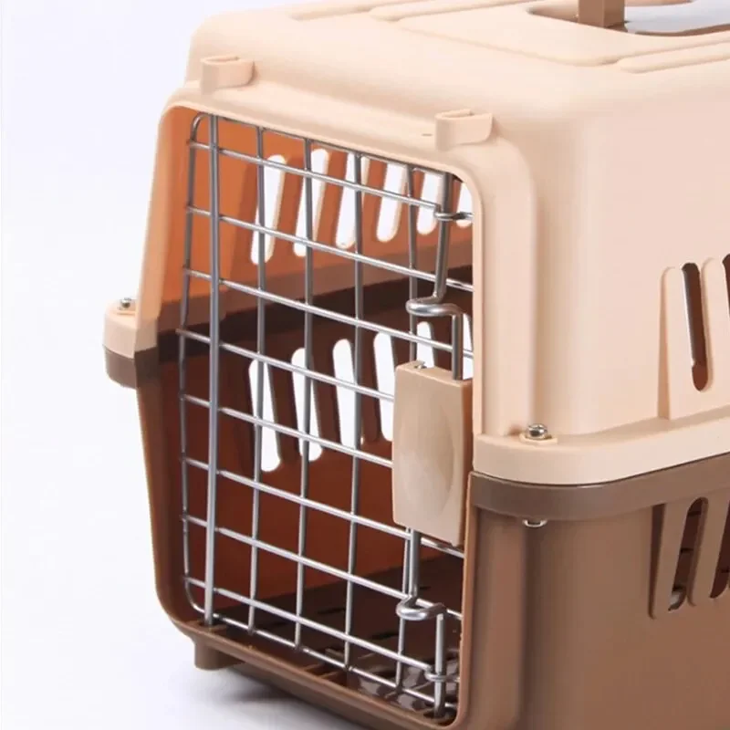 Small Cat And Dog Portable Pet Transport Cage - Indoor And Outdoor Articulated Roof Air Travel And Home Cages, Car/Sea Kennels 6
