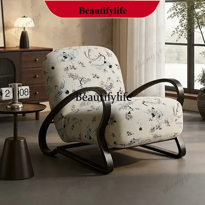 Vintage light luxury single sofa, home bedroom balcony lounge chair m138