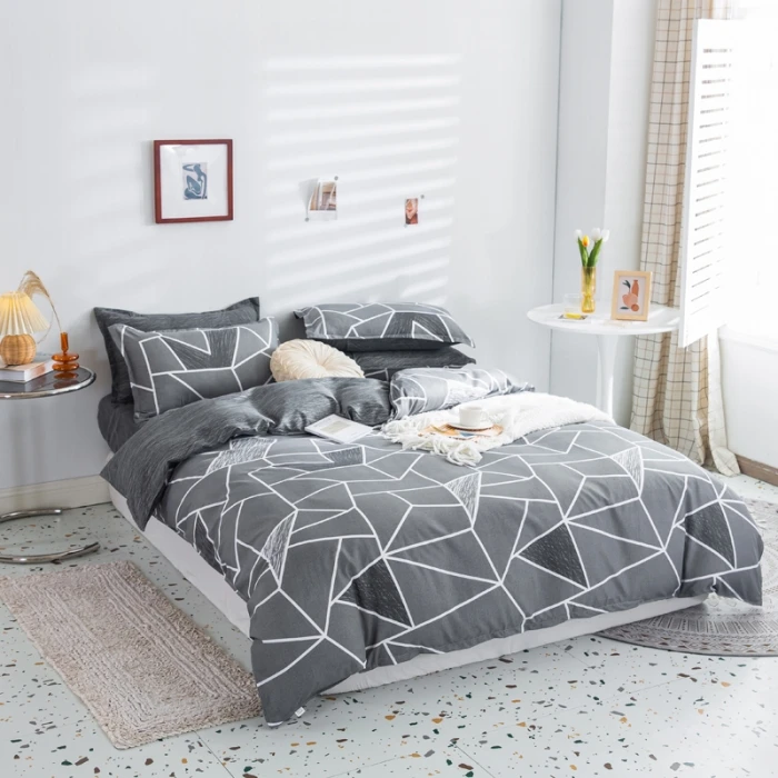 Herbstliche Bettdecke im nordischen Stil, 1 Stück, Doppelbett-Quiltbezug, minimalistische Bettdeckenbezüge für Queen-, King- und Twin-Betten, ohne Kissenbezüge – Detail 4