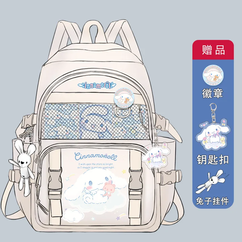 

Sanrio New Cinnamoroll Babycinnamoroll Student Schoolbag Large Casual and Lightweight Protection Waterproof Shoulder Backpack