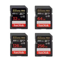 SanDisk Extreme PRO 32GB SDHC 256GB 128GB 64GB SDXC UHS-I Card Extreme SD Flash Memory Card For Digital SLR Camera Camcorder