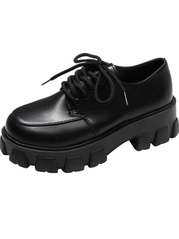 Wednesday Addams Cosplay Shoes Kids Thick Bottom Vintage Gothic Wind Fashion Shoes Girls Women Halloween Party Costume Accessory