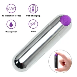 Mini Bullet Vibrator For Female Rechargeable Pocket Dildo G Spot Masturbator Stimulating Nipples Massager For Women Sex Toys