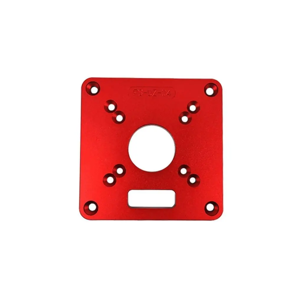 Universal Square Router Table Insert Plate Aluminium Easy Install Router Lift Flip Plate Red Trimming Machine Mini
