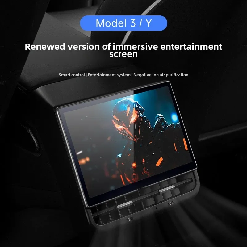 New Style 8.66 Inches Rear Display for Tesla Model Y 3 Android 13 WIFI Entertainment Screen 4G+64G Wireles Carplay Andriod Auto