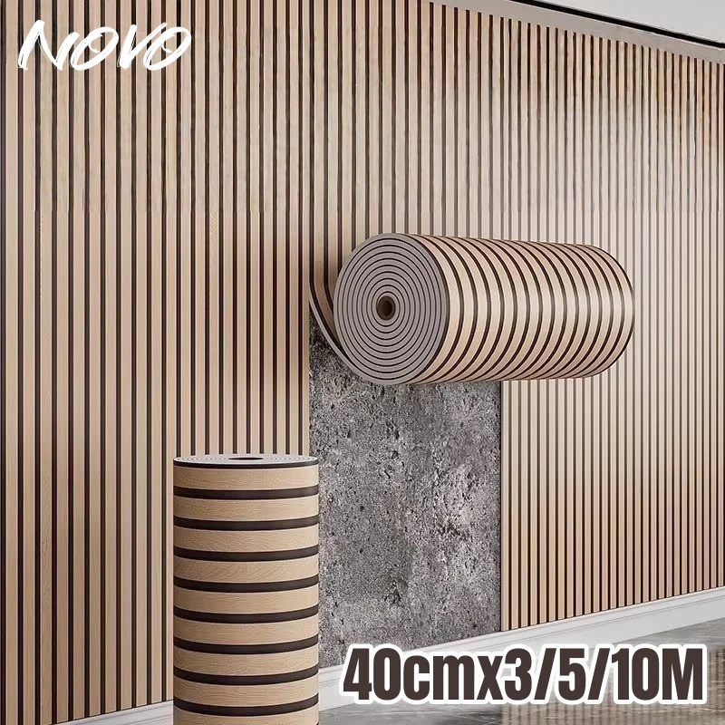 

Self-adhesive Foam Wallpapers Background Wall Decor Thick Wood Grain Peel and Stick Grille Wall Stickers Bedroom Home Renovation