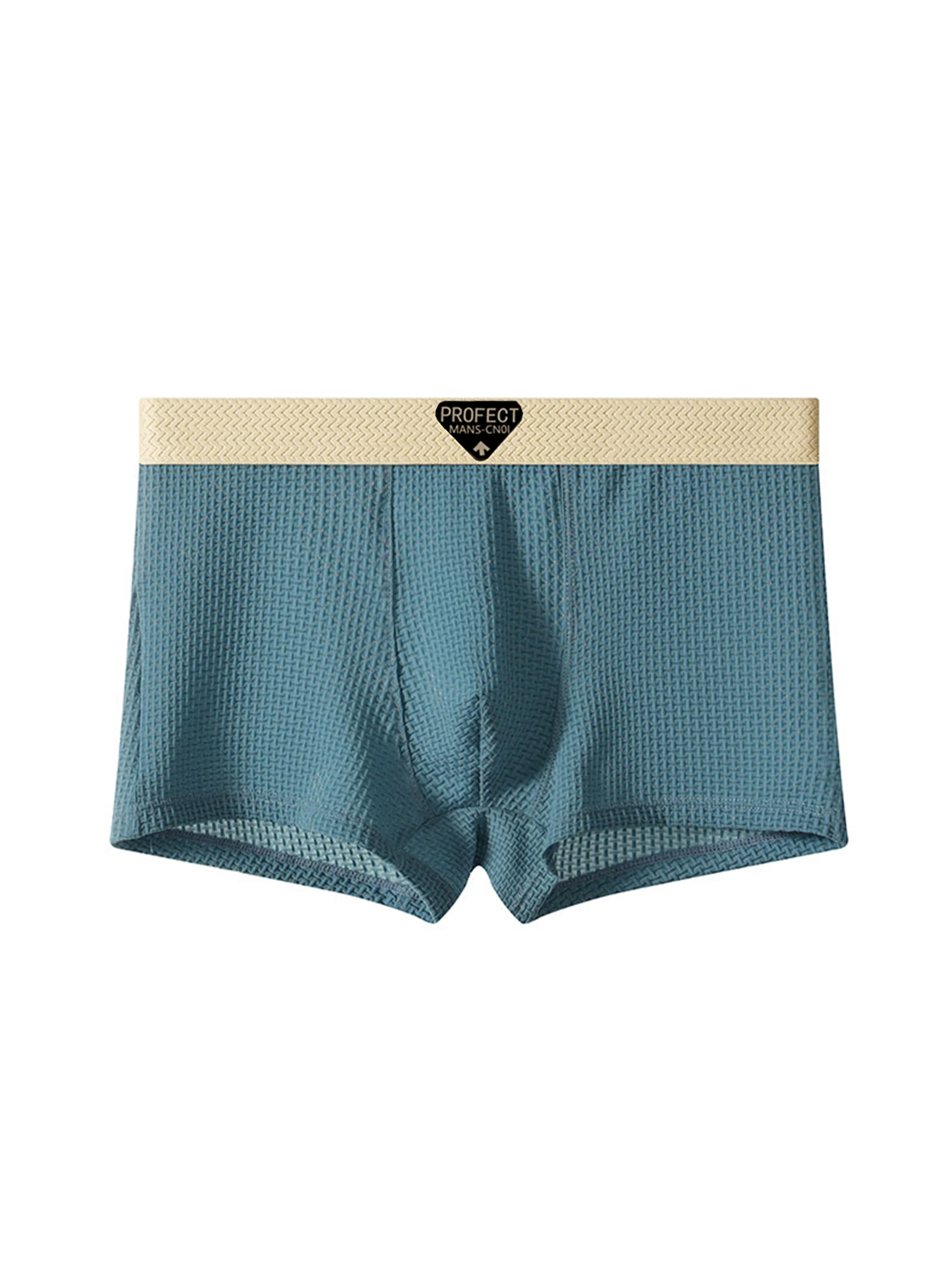 1pcs of Men's Ice Silk Underwear Enlarged Size Breathable Sexy Slim Fit Sexy Loose Wholesale Antibacterial Quick Drying L-4XL