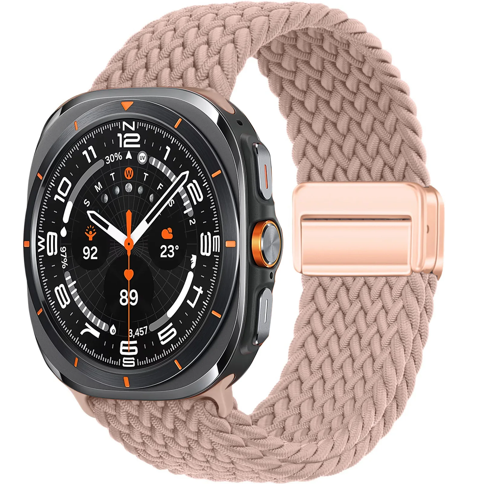 Nylon-Magnetschnallenarmband für Samsung Galaxy Watch Ultra 47 mm geflochtenes Solo-Loop-Armband für Galaxy Watch Ultra 47 mm Correa – Detail 13