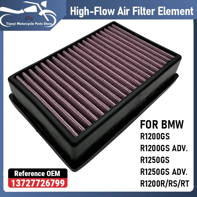 Hochleistungs-Luftfilter 13727726799 für BMW R1250GS & R1200GS Adventure R1250RT Sports Luftfilterelement Ersatz für BM-113