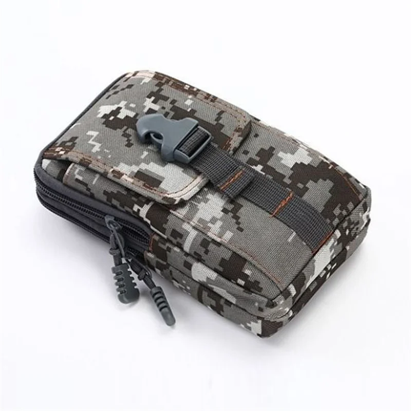 EDC Molle Bag Purse Double Layer Outdoor Waterproof Waist Fanny Pack Men Phone Pouch Camping Hunting Waist Bag