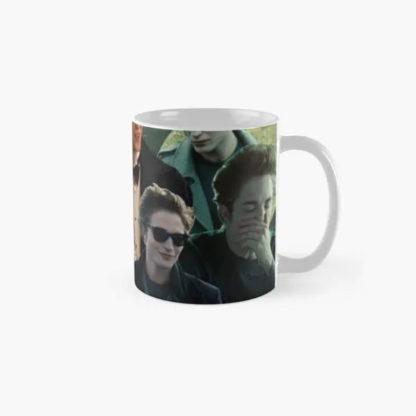 Edward Collage Green Clips Classic  Mug Handle Round Picture Image Coffee Printed Tea Cup Photo Gifts Design Drinkware Simple