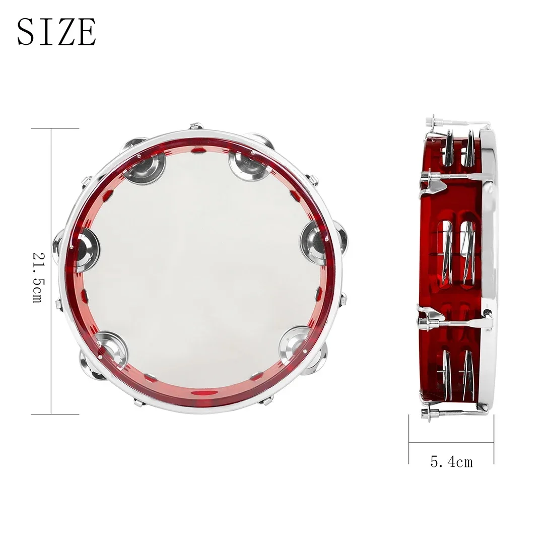 IRIN 8 بوصة الدف Handbell طبلة ذاتية ضبط صف مزدوج الأناشيد الدف أورف أداة قرع لعبة حفلة KTV