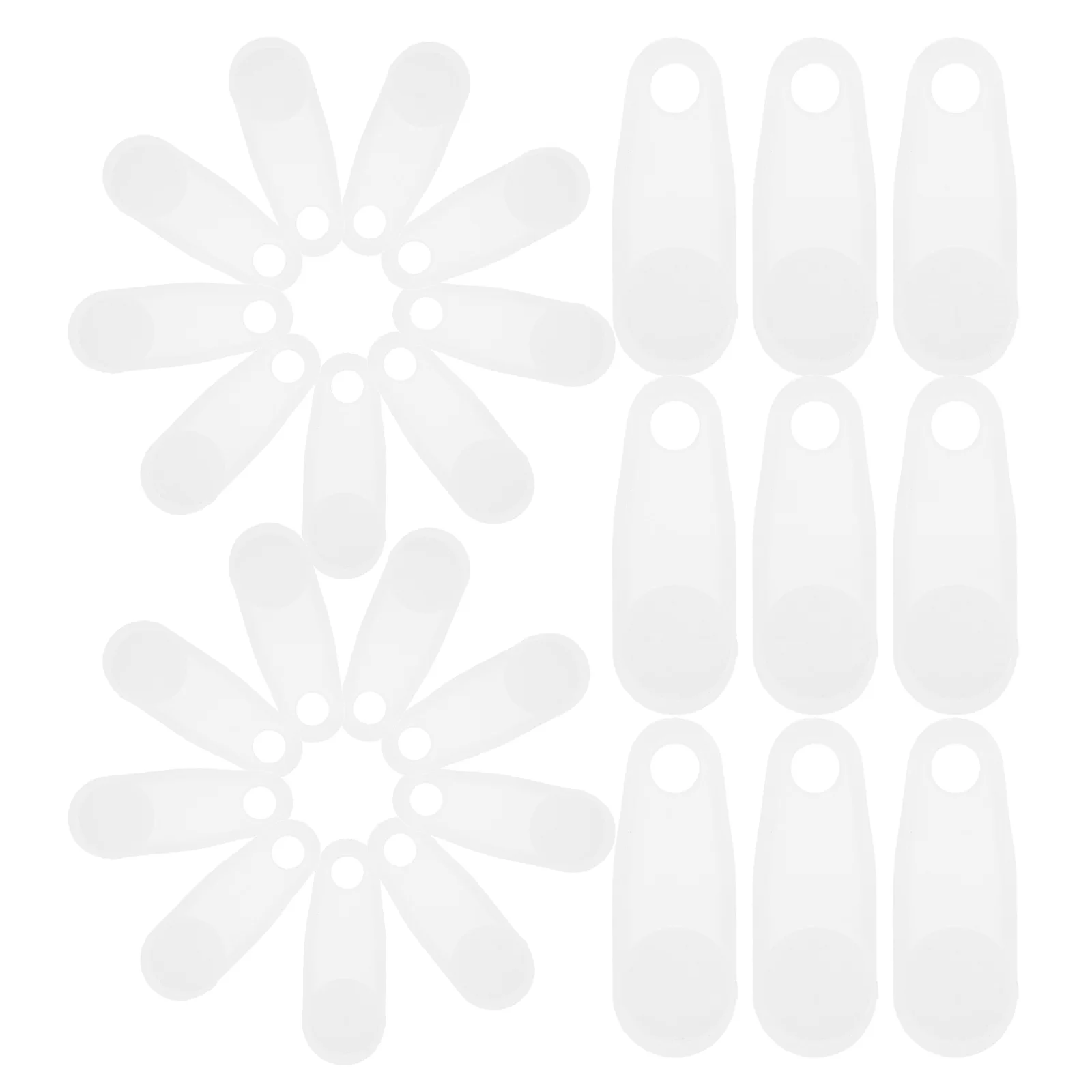 

100pcs Curtain Track Glider Hooks White Plastic No Drill Installation For Rv Shower Curtains Ceiling Mount Window Rail