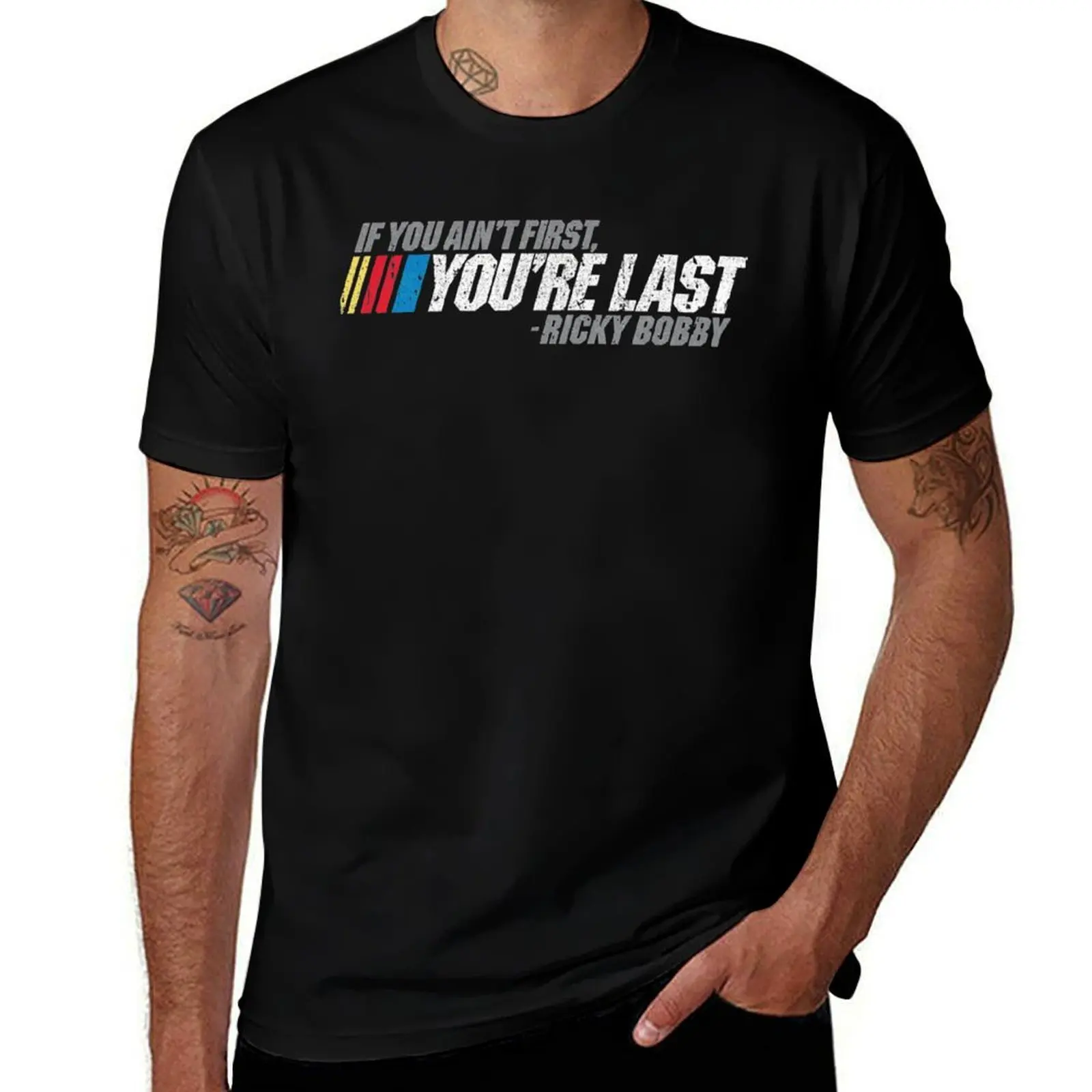 

If You Ain&x27;t First, You&x27;re Last - Ricky Bobby Essential T-Shirt Long Lasting Casual T-Shirt