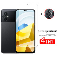 2Pcs Tempered Glass For Poco M5 Glass For Xiaomi Poco M5 Screen Protector Screen Glass Phone Camera Lens Film For Poco M5