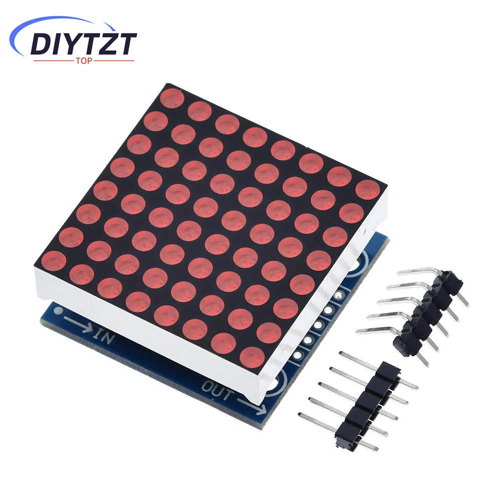 DIYTZT MAX7219 Modul Dot Matrix Modul Mikrokontroler Modul Tampilan Barang Jadi, Dapat Bersama untuk Pemrograman Arduino