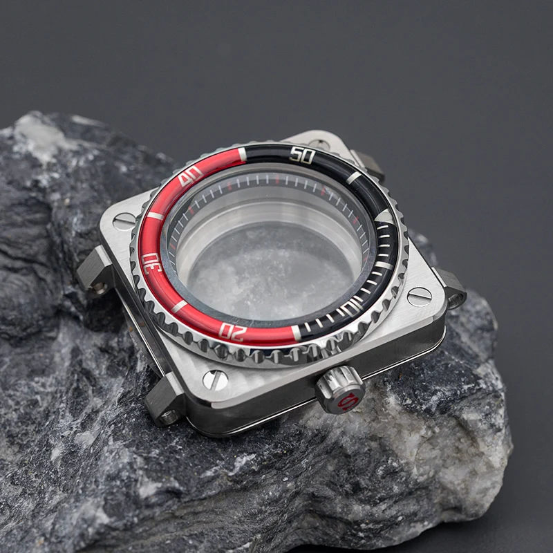 NH35 case SKX007 square 316L stainless steel sapphire glass adapted to the NH35 NH36 4R 7S Japan Automatic Movement.