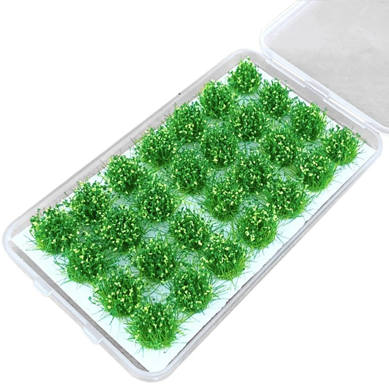 28 pçs 1 caixa vegetação folha verde flor cluster modelo trem diy material mesa cena areia brinquedo