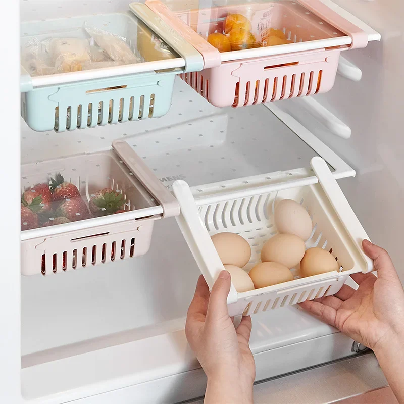 

Fridge Organizer Storage Box Refrigerator Drawer Plastic Storage Container Shelf Fruit Egg Food Storage Box Kitchen Accessories