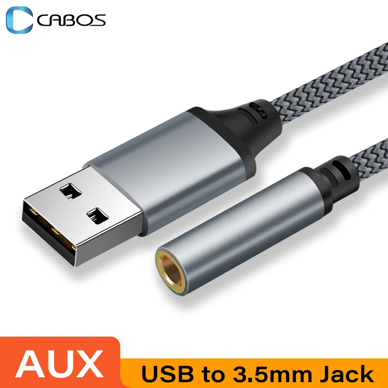 Usb Naar 3.5Mm Adapter Usb Overdracht Geluidskaart Aux Hifi Audio Verlengkabel 3.5Mm Jack Voor Pc Luidspreker Koptelefoon Adapter