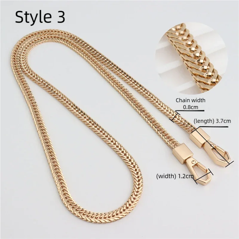 HOLIN 7 Różnych Stylów Złoty Metalowy Przedłużony Łańcuszek do Torebki Pod Pachę, Torby na Ramię, Paska na Ramię, Akcesoria Zamienne, Łańcuszek do Portfela